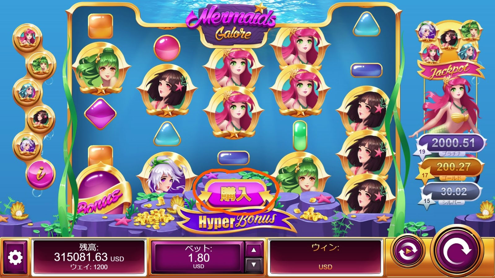 フリースピンを購入!